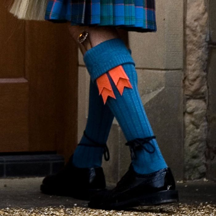 Lochcarron Of Scotland Red Ancient Plain Coloured Garter Flashes