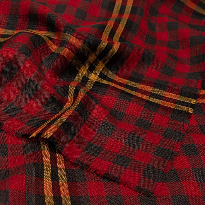 Lochcarron Of Scotland Red Red Rose Tartan Extra Fine Merino Stole