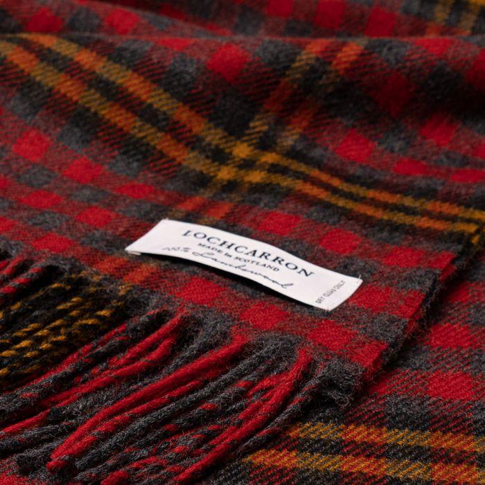 Lochcarron Of Scotland Red Red Rose Tartan Lambswool Serape