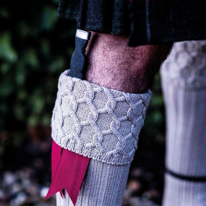 Lochcarron Of Scotland Red Weathered Plain Coloured Garter Flashes