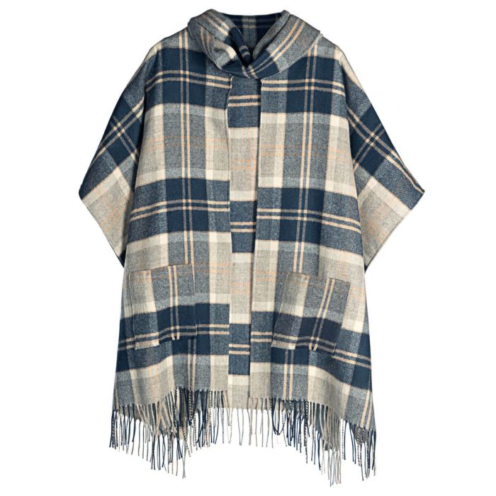 Lochcarron Of Scotland Robyn Bannockbane Grey Tartan Lambswool Jacket