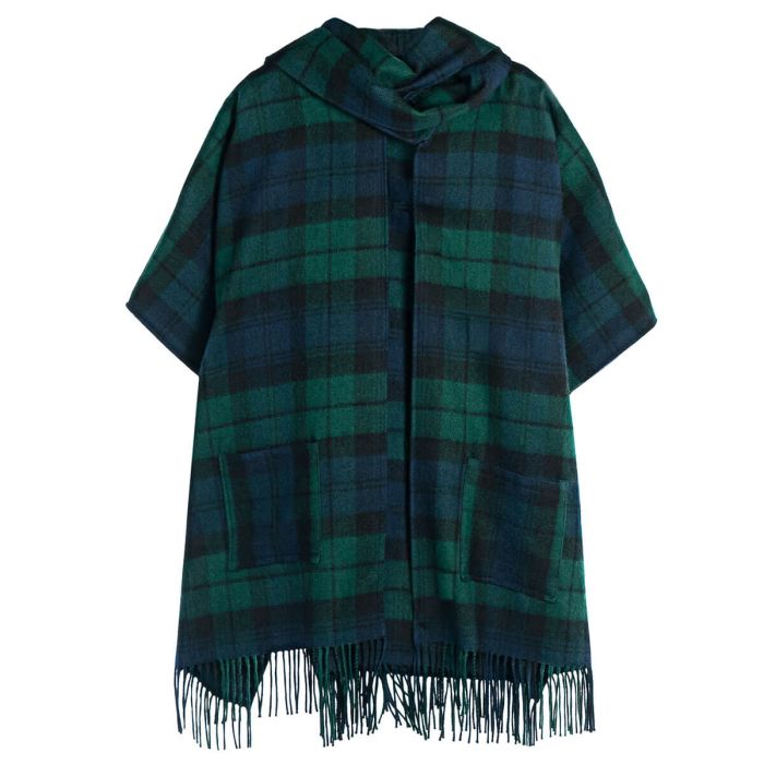 Lochcarron Of Scotland Robyn Black Watch Modern Tartan Lambswool Jacket