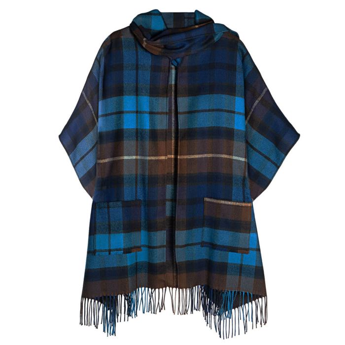 Lochcarron Of Scotland Robyn Buchanan Blue Tartan Lambswool Jacket