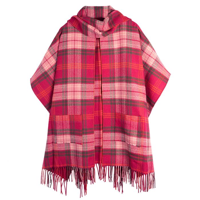 Lochcarron Of Scotland Robyn Lochcarron Hunting Rose Tartan Lambswool Jacket