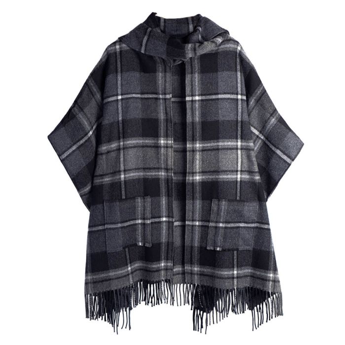 Lochcarron Of Scotland Robyn MacRae Hunting Grey Tartan Lambswool Jacket