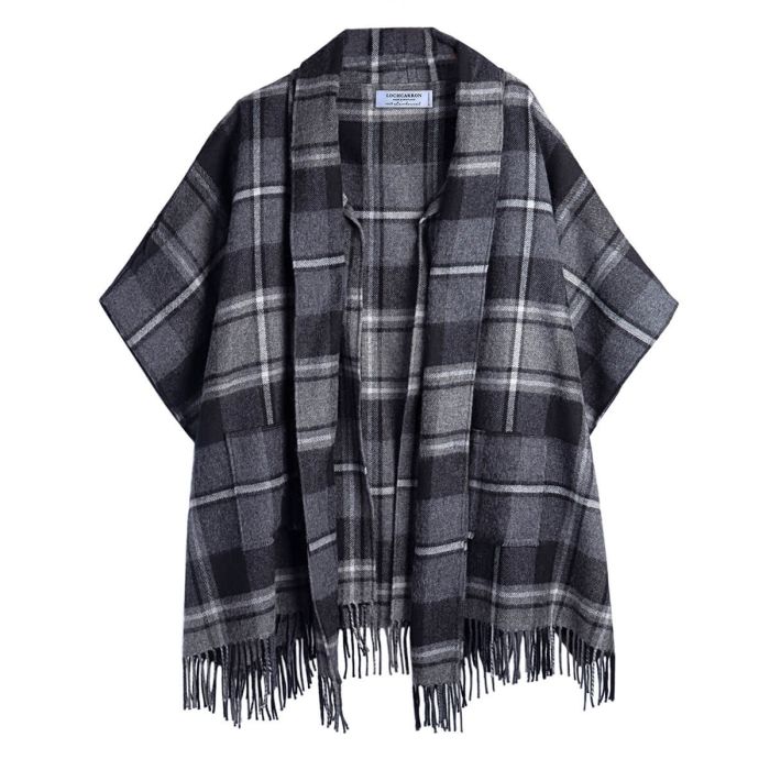 lochcarron of scotland Robyn MacRae Hunting Grey Tartan Lambswool Jacket