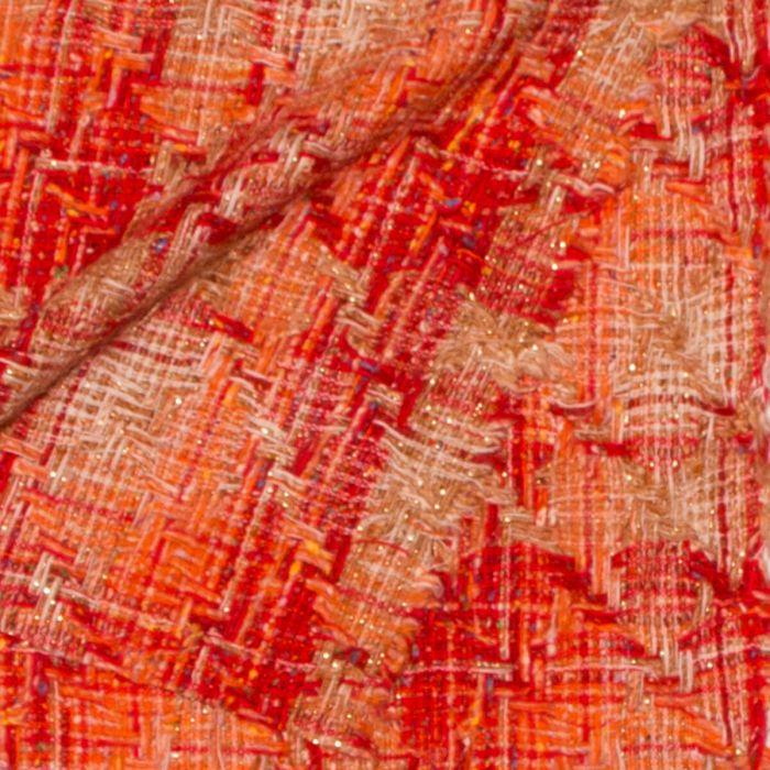 Lochcarron Of Scotland Rose And Camel Sparkle Wool Jacketing Fabric