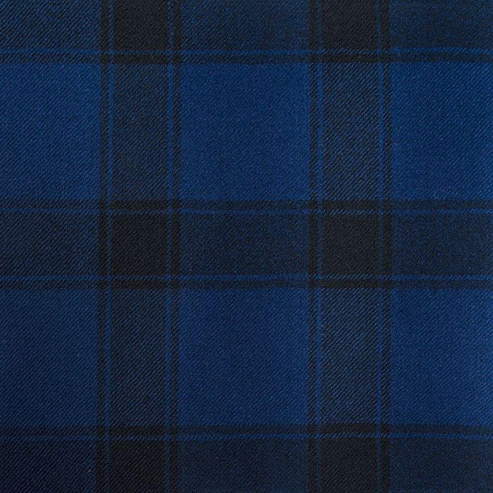 lochcarron of scotland Royal/Black Buffalo Type Check Lightweight Fabric