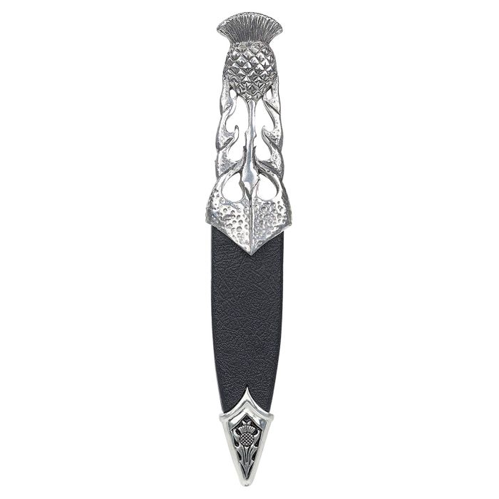 lochcarron of scotland Ryan Thistle Dress Sgian Dubh in Polished Pewter