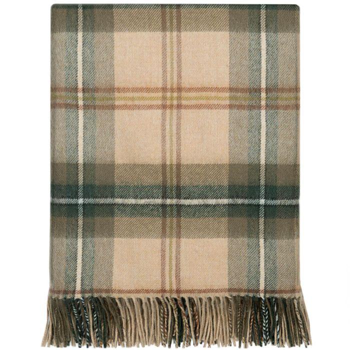 lochcarron of scotland Saskatchewan Weathered Canadian Tartan Lambswool Blanket
