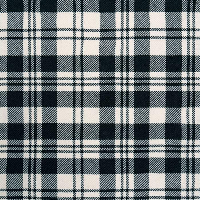 lochcarron of scotland Scott Black/White Ancient Heavyweight Tartan Fabric - Single Width