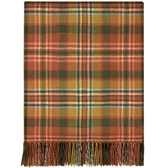 lochcarron of scotland Scott Green Antique Tartan Lambswool Blanket