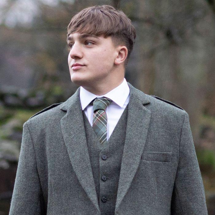 Lochcarron Of Scotland Scott Green Weathered Tartan Tie
