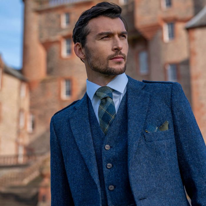 Lochcarron Of Scotland Scottish Borderland Weathered Selkirk Heavyweight Tweed Tie