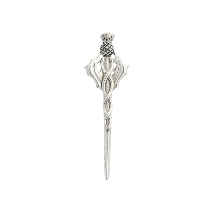 lochcarron of scotland Scottish Thistle Kilt Pin in Matt Pewter