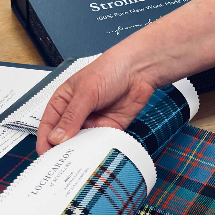 lochcarron of scotland Scottish wool Strome 16 oz. HeavyWeight Tartan Fabric Sample