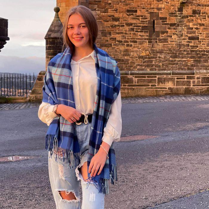 Lochcarron Of Scotland Steps To Hope Tartan Lambswool Stole