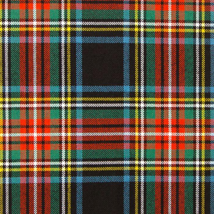 lochcarron of scotland Stewart Black Ancient Heavyweight Tartan Fabric