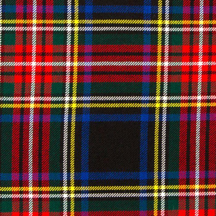 lochcarron of scotland Stewart Black Modern Heavyweight Tartan Fabric