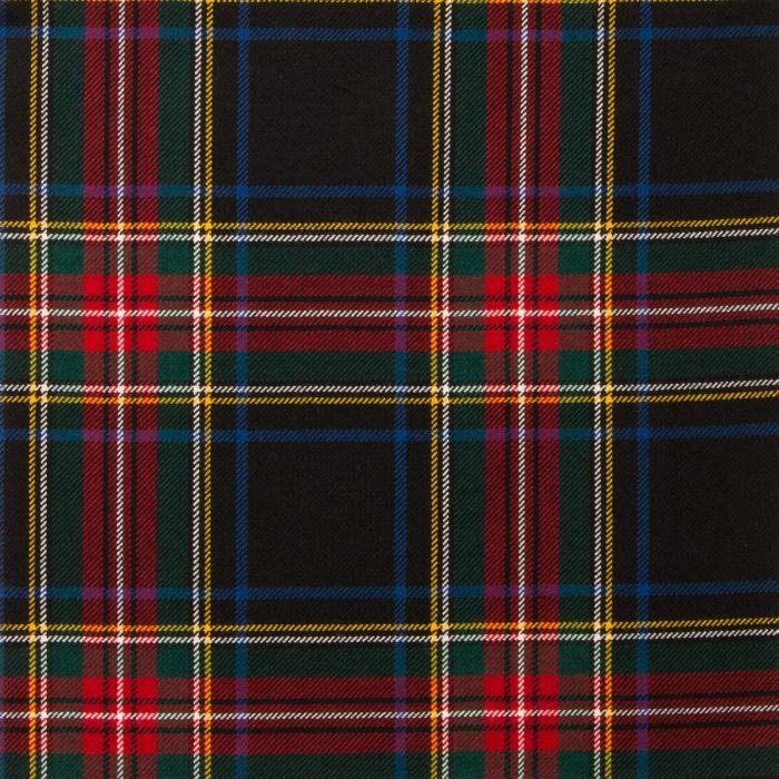 lochcarron of scotland Stewart Black Modern Lightweight Tartan Fabric