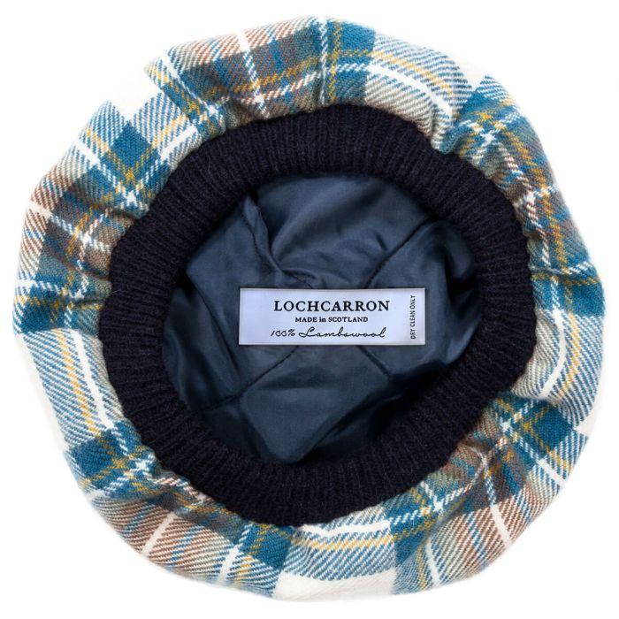 Lochcarron Of Scotland Stewart Blue Dress Tartan Brushed Wool Tam