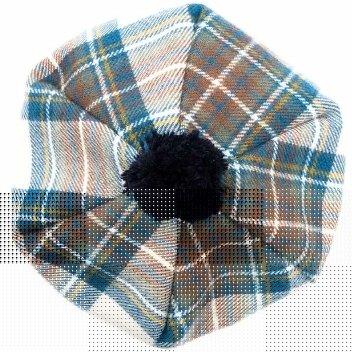 lochcarron of scotland Stewart Blue Dress Tartan Brushed Wool Tam