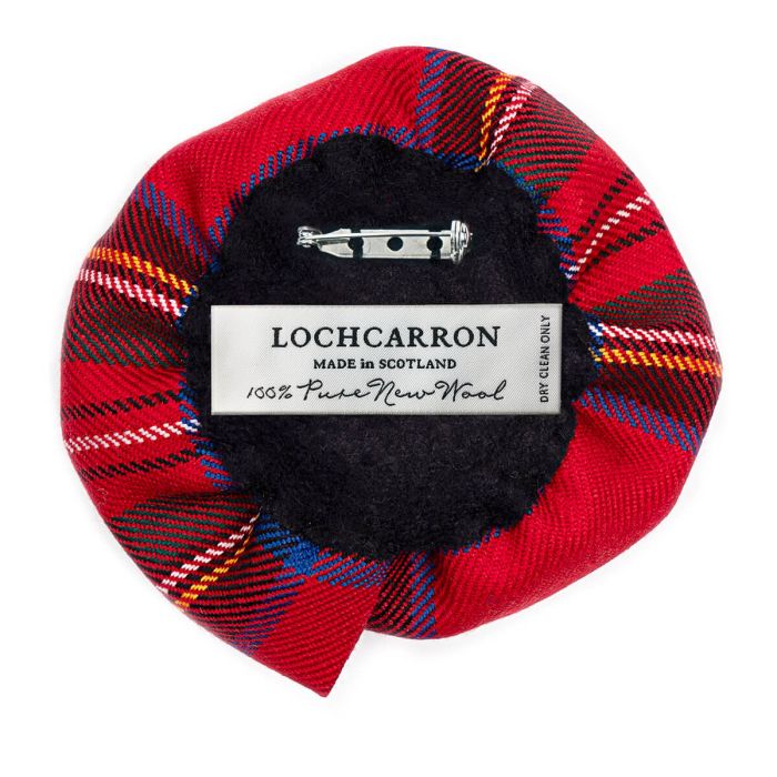 Lochcarron Of Scotland Stewart Royal Modern Tartan Corsage Flower Brooch Pin