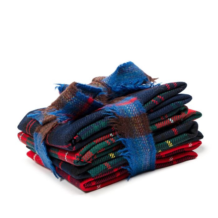 lochcarron of scotland Strome Heavy weight Fabric 4 Fat Quarters Modern Tartan - Craft Bundle