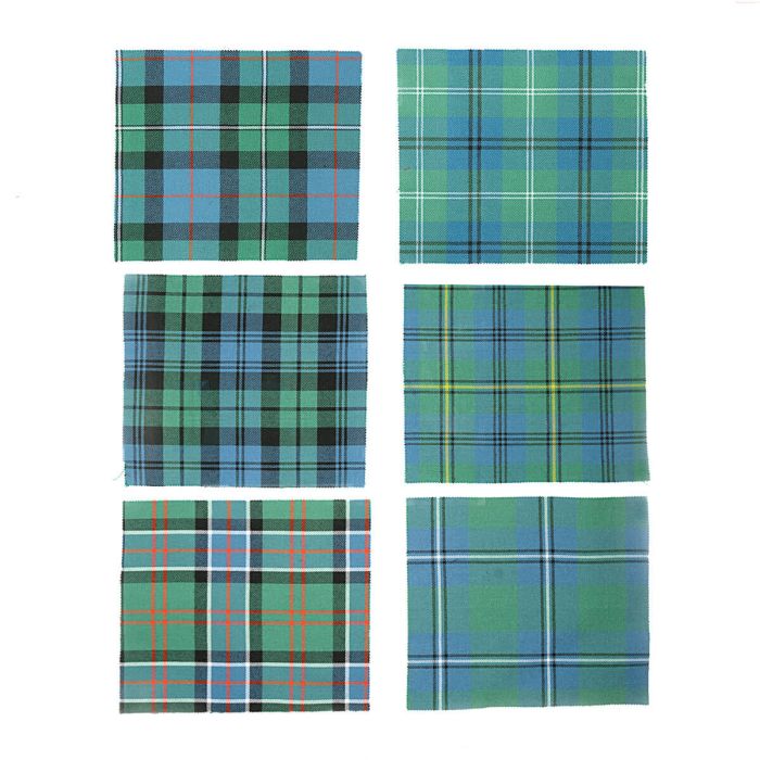 Lochcarron Of Scotland Strome Heavy Weight Fabric 6 Pcs Ancient Tartan - Craft Bundle