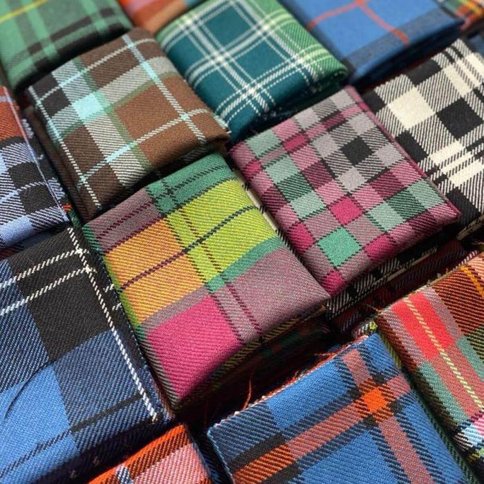Lochcarron Of Scotland Strome Heavy Weight Fabric 6 Pcs Ancient Tartan - Craft Bundle