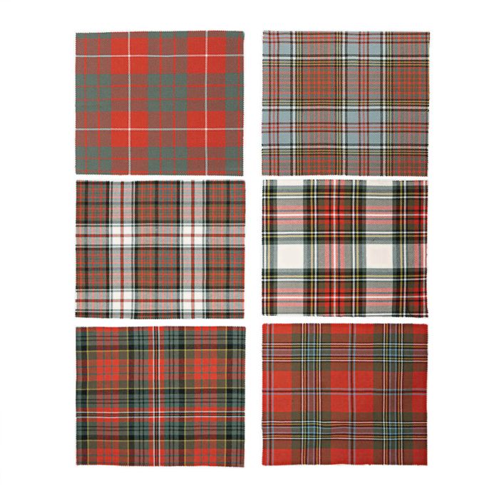 Lochcarron Of Scotland Strome Heavy Weight Fabric 6 Pcs Weathered Tartan - Craft Bundle