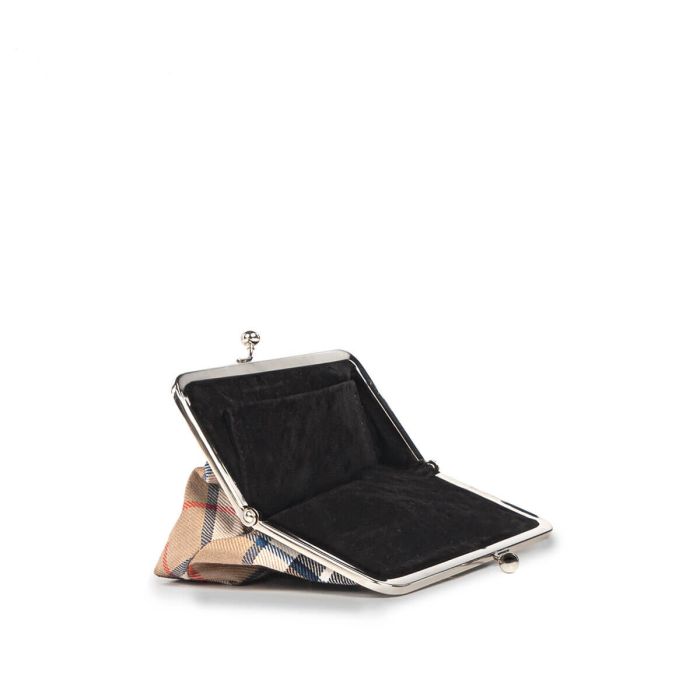 Lochcarron Of Scotland Thomson Camel Modern Tartan Clutch Purse