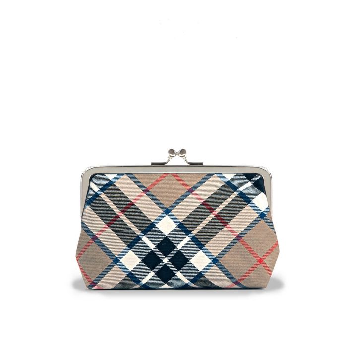 lochcarron of scotland Thomson Camel Modern Tartan Clutch Purse lochcarron of scotland Thomson Camel Modern Tartan Clutch Purse
