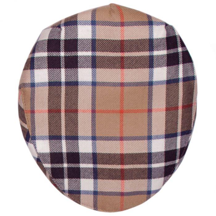 Lochcarron Of Scotland Thomson Camel Tartan Barnton Flat Cap