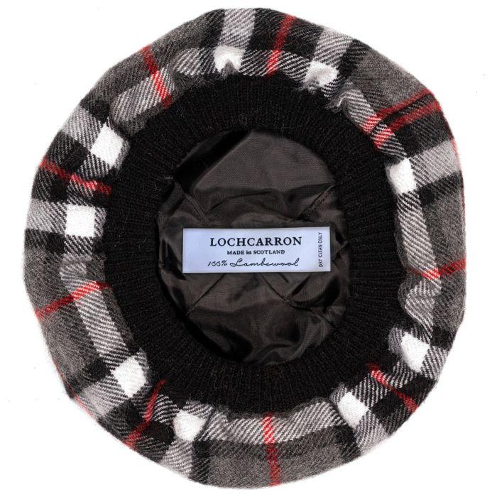 Lochcarron Of Scotland Thomson Grey Tartan Brushed Wool Tam