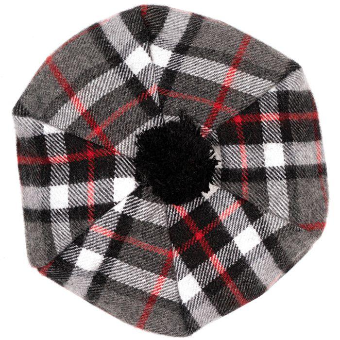 lochcarron of scotland Thomson Grey Tartan Brushed Wool Tam