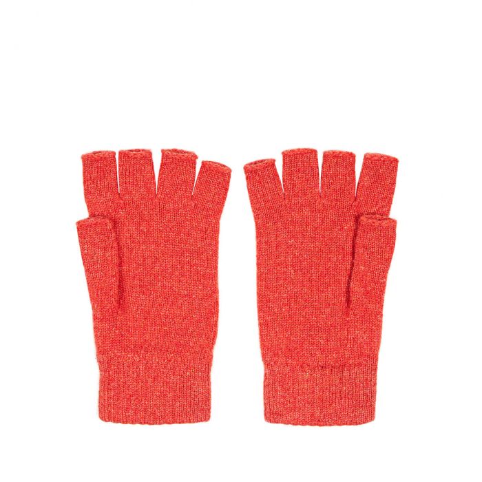 Lochcarron Of Scotland Unisex Pomegranate Cashmere Fingerless Gloves
