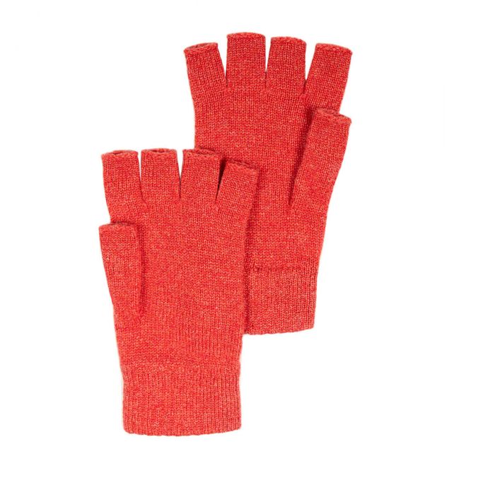 lochcarron of scotland Unisex Pomegranate Cashmere Fingerless Gloves