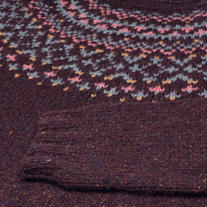 Lochcarron Of Scotland Women's Freya Lewis Fair Isle Knitted Wool Crew Neck Jumper