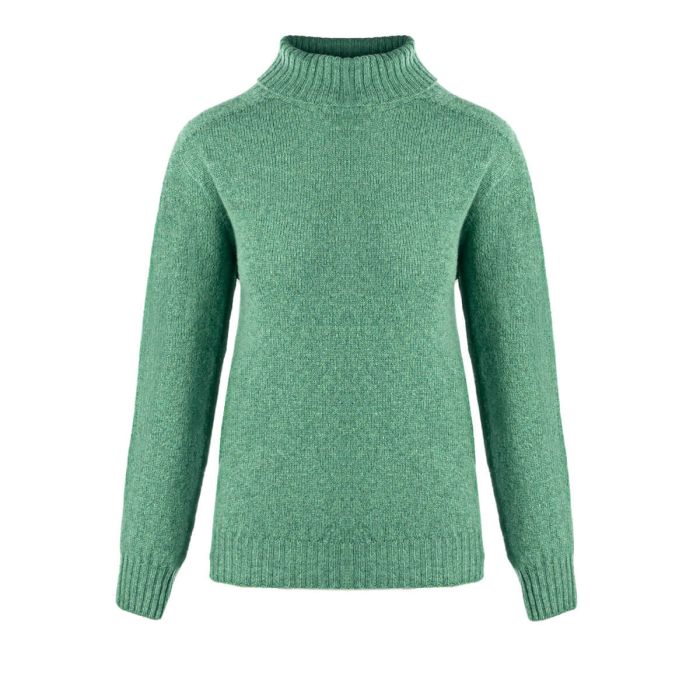 lochcarron of scotland Women's Orla Strath Chunky Knitted Supersoft Wool Turtle Neck Jumper