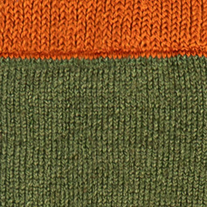 Lochcarron Of Scotland Womens Dark Olive Glen Crew Length Merino Blend Socks