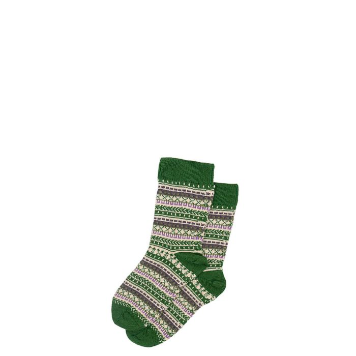 Lochcarron Of Scotland Womens Ivy Fair Isle Merino Blend Socks