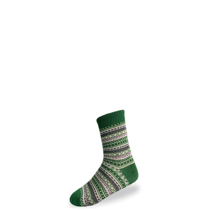 Lochcarron Of Scotland Womens Ivy Fair Isle Merino Blend Socks