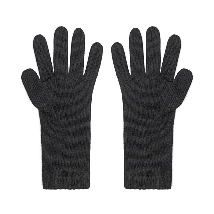Lochcarron Of Scotland Womens Luxury Black Slim Fit Cashmere Gloves