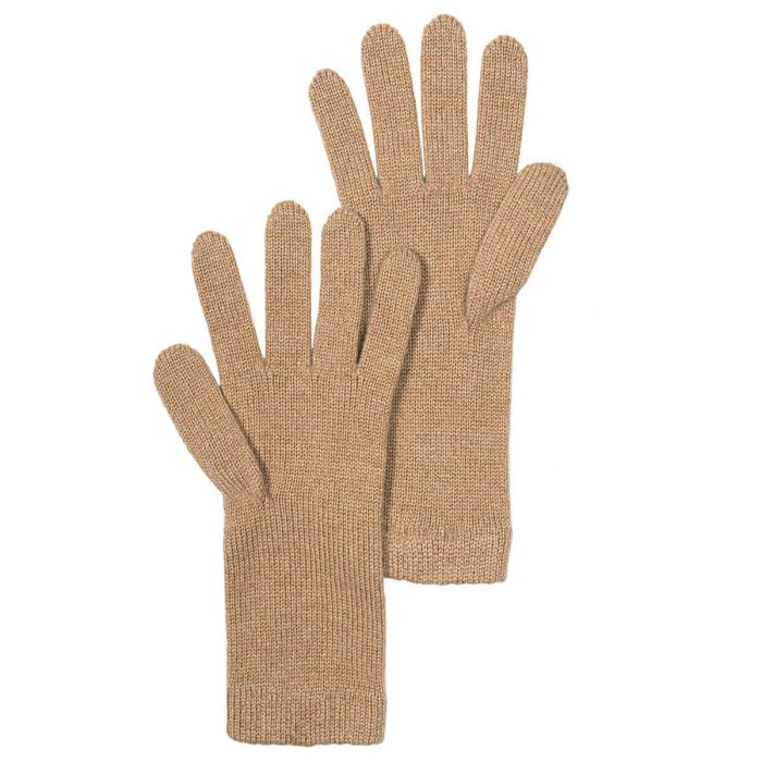 lochcarron of scotland Womens Luxury Camel Slim Fit Cashmere Gloves