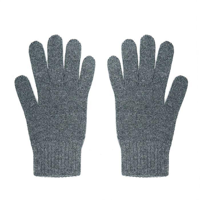 Lochcarron Of Scotland Womens Luxury Dark Granite Cashmere Gloves