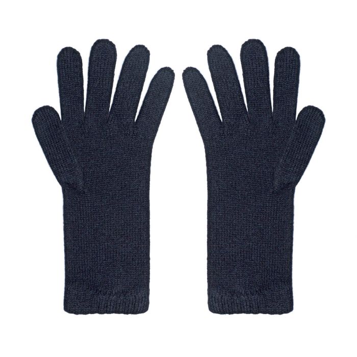 Lochcarron Of Scotland Womens Luxury Dark Navy Slim Fit Cashmere Gloves