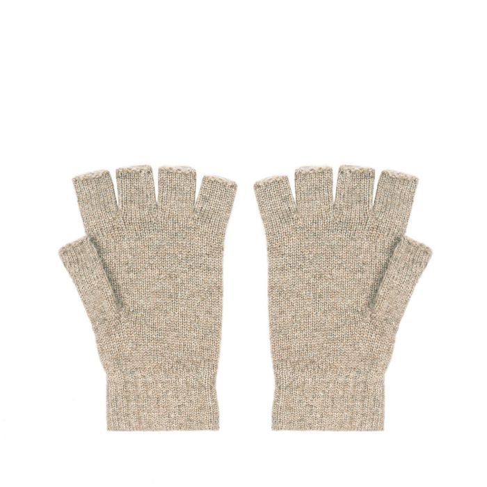 Lochcarron Of Scotland Womens Luxury Otter Cashmere Fingerless Gloves