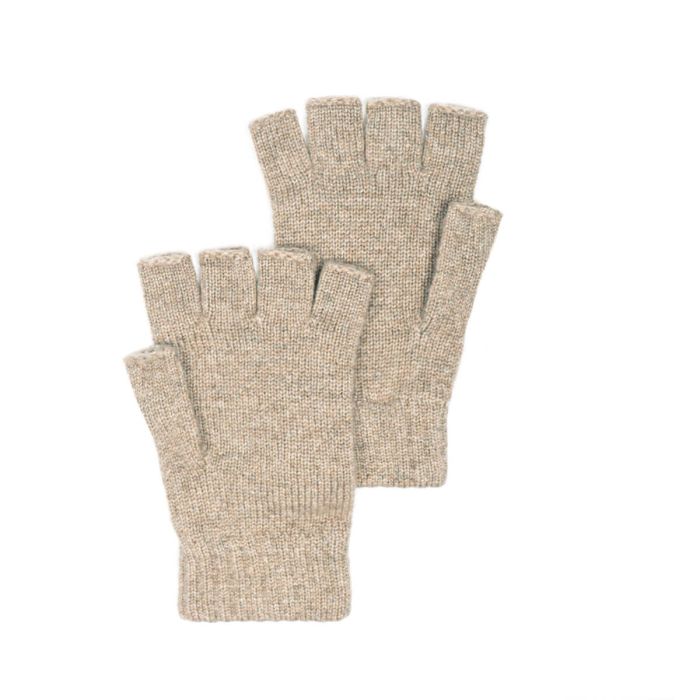 lochcarron of scotland Womens Luxury Otter Cashmere Fingerless Gloves