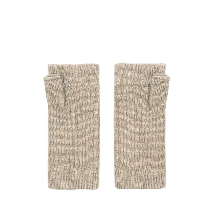 Lochcarron Of Scotland Womens Luxury Otter Cashmere Wrist Warmers Fingerless Gloves